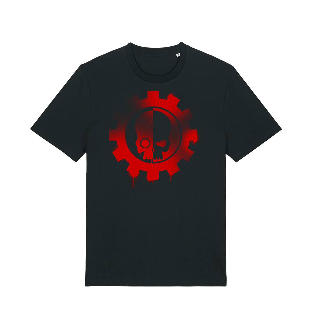 Black Printed T-shirt Front